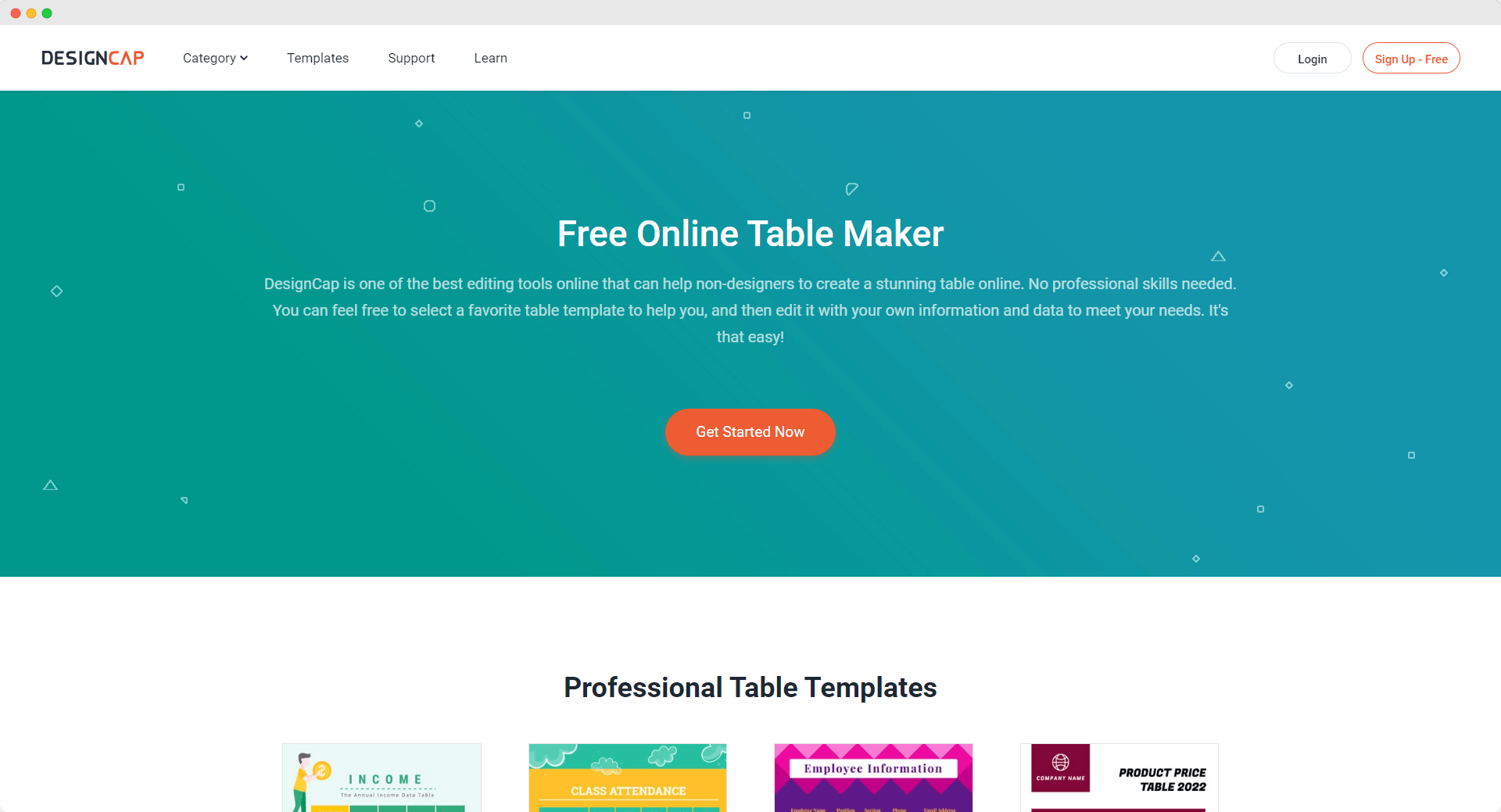 DesignCap Table Maker