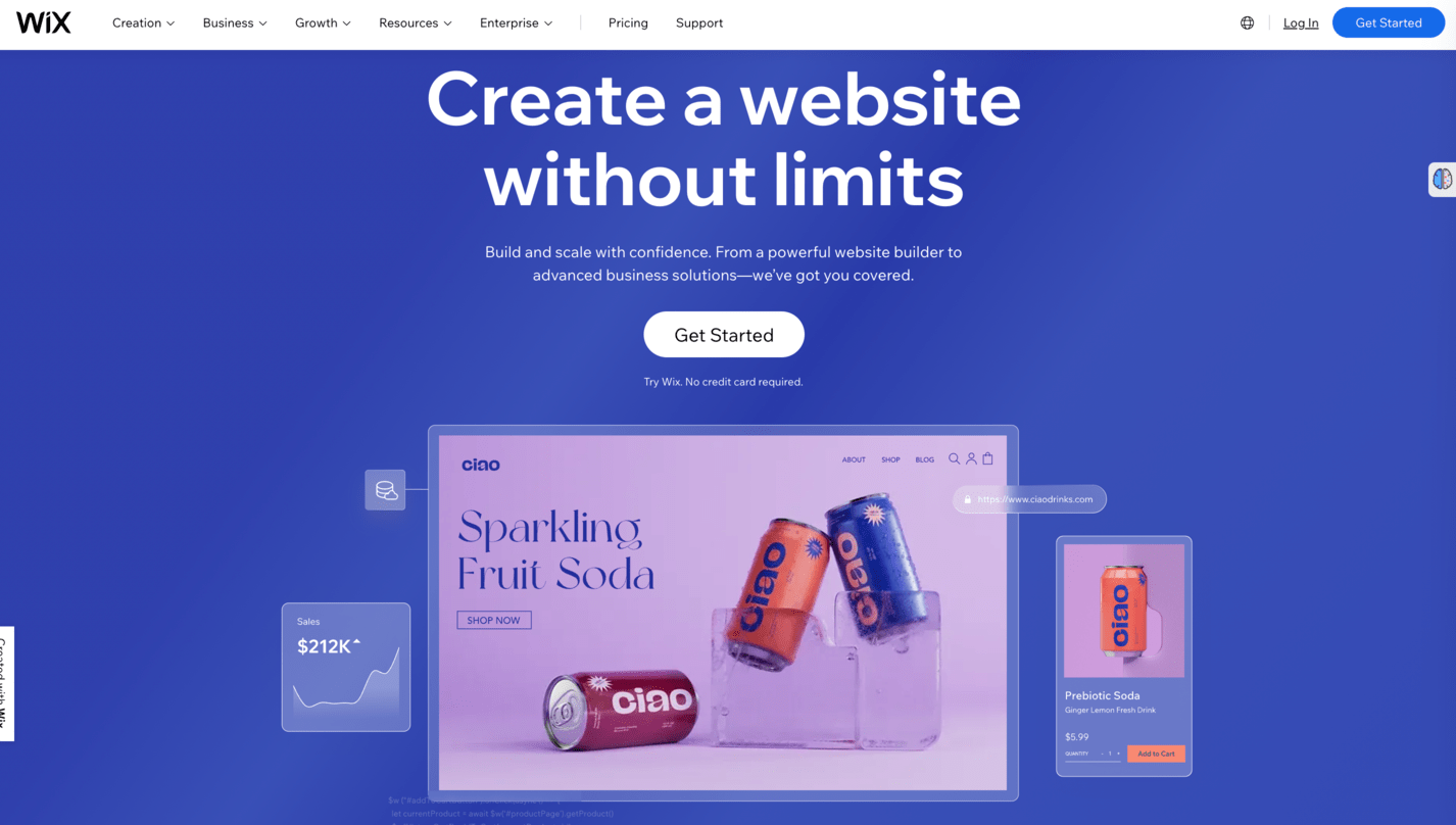 Wix No-Code Website Builder