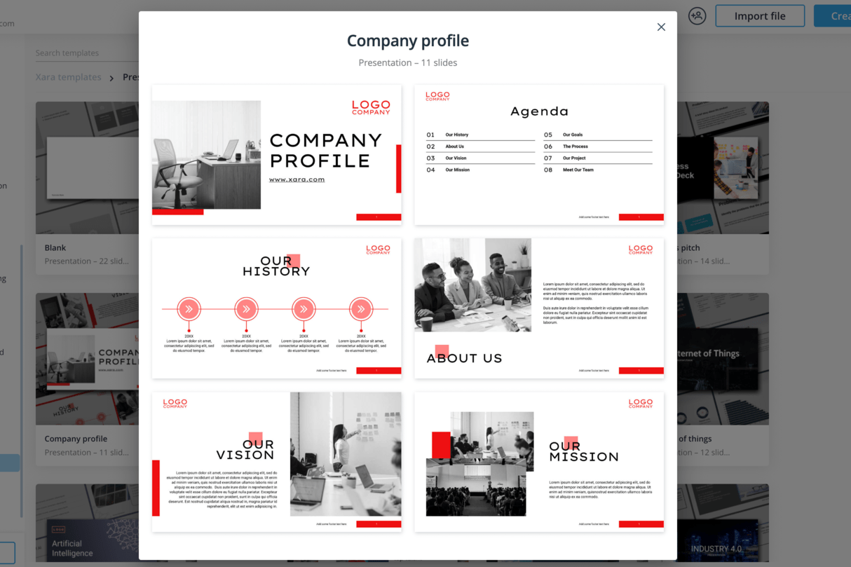 Winning Pitch Deck Example: The Company Profile Pitch Deck v2 Template