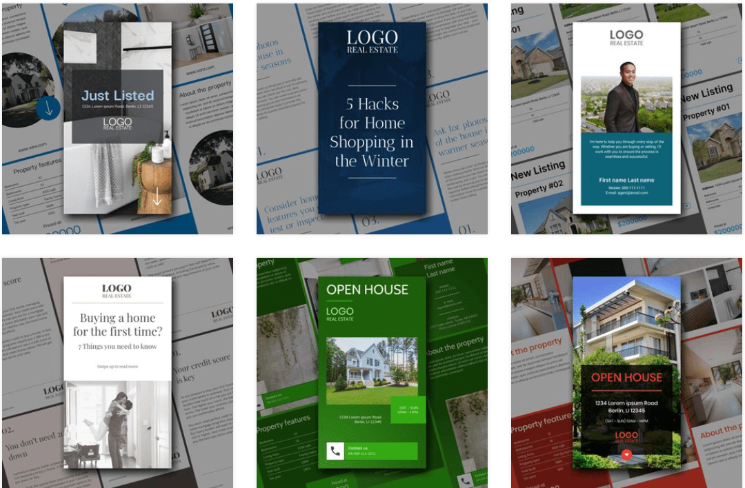 Instagram Stories Real Estate Ads Examples