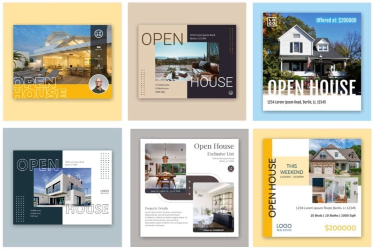 Open House Real Estate Ads Templates