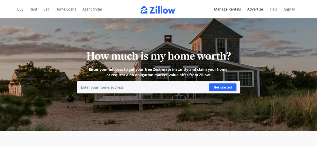 Zillow Website Home Valuation AI
