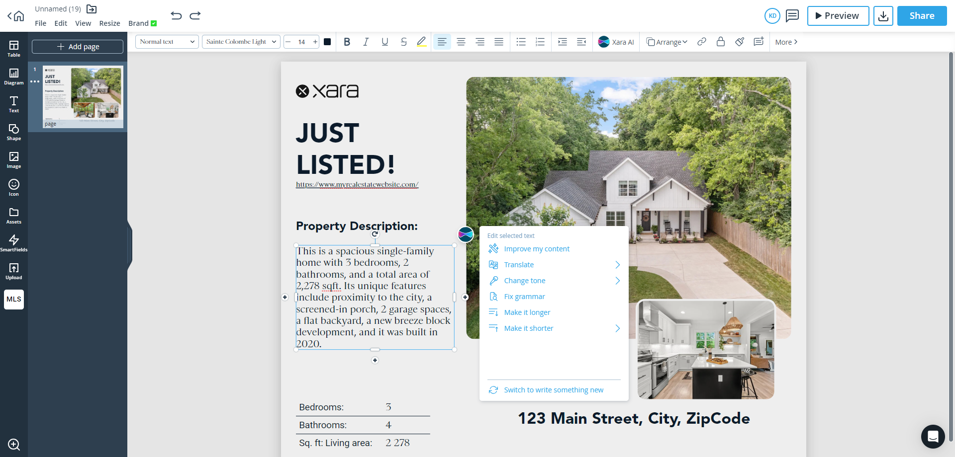 Generate Descriptions for Real Estate Listings with AI
