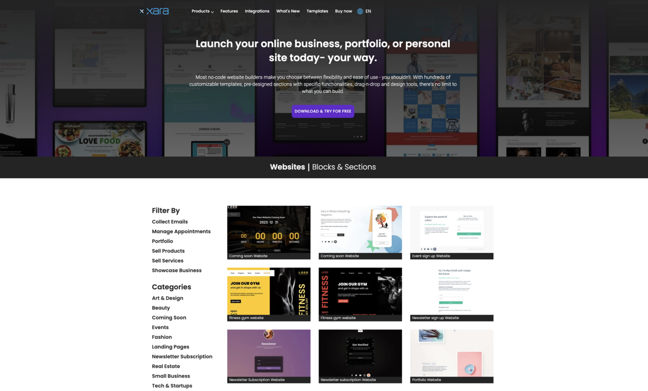 Xara Web Designer+ Lead Generation Website Templates