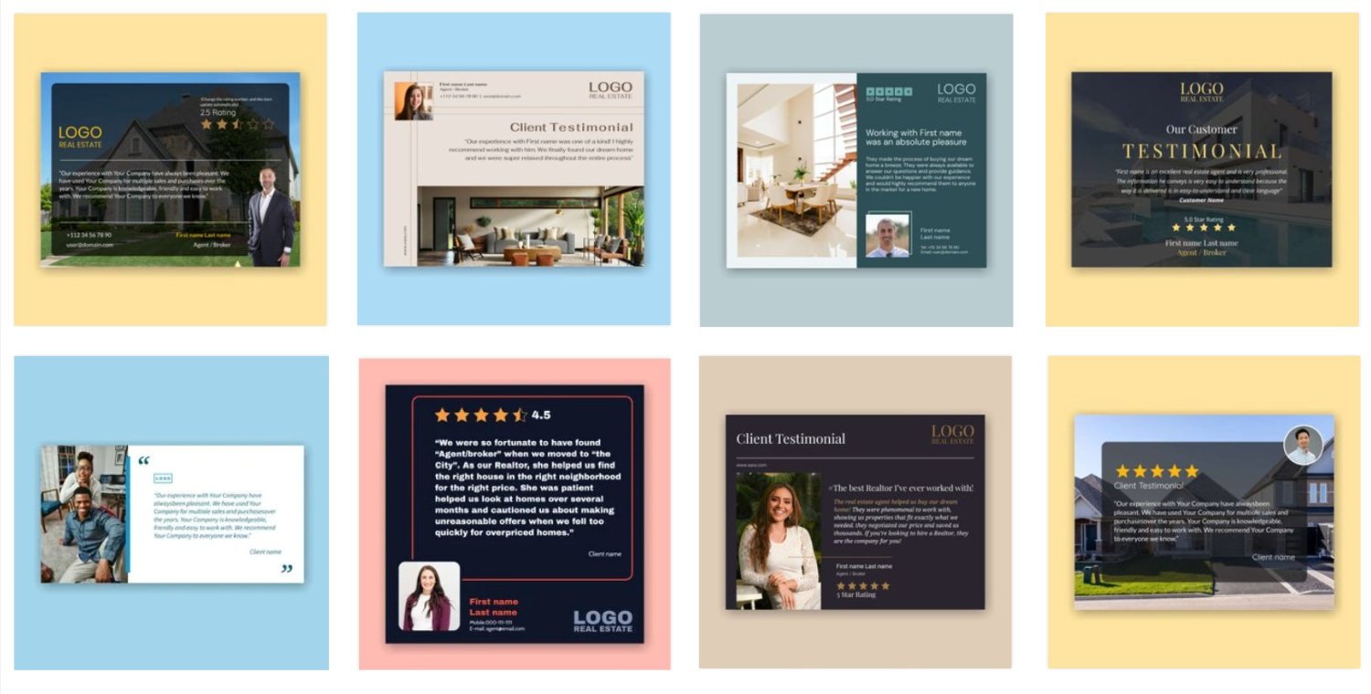 Real Estate Testimonial Templates