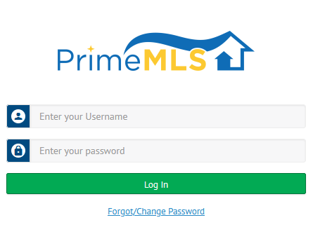prime mls login screen